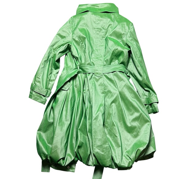 D&Y Bubble Green Trench Coat NWOT Women’s Size Large - Picture 2 of 5